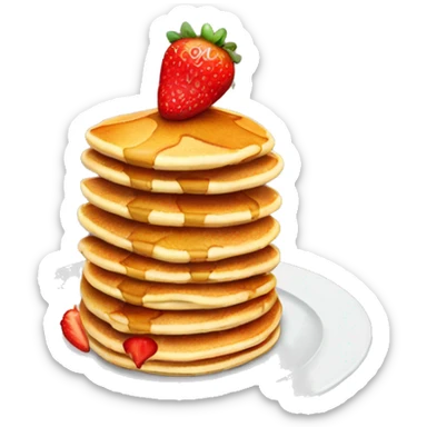 Pancakes with strawberries  sticker