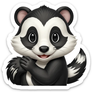 SKUNK HOLDING HIS NOSE sticker