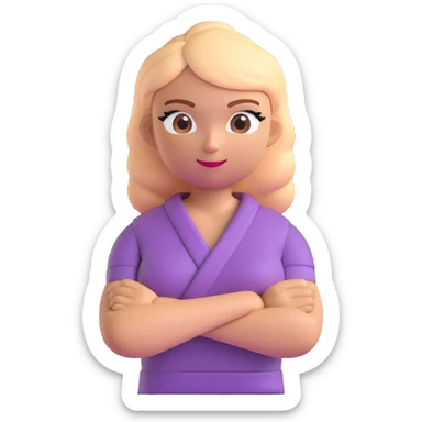 mean girl emoji, smirking, fashionable, arms crossed sticker