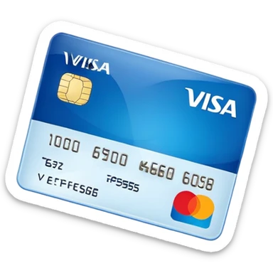 credit card with visa logo sticker