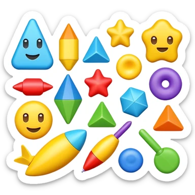 High resolution of toys sticker