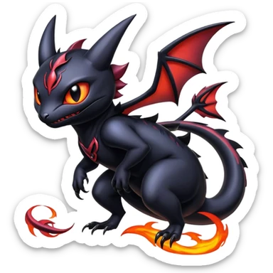 Shiny Epic Badass Gothic Noibat-Salandit-Litten-Hybrid sticker