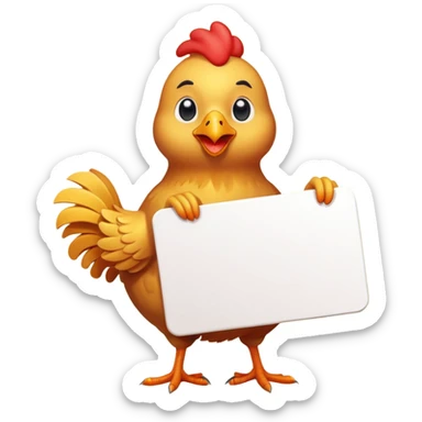 Chicken with inspirational good morning sign sticker