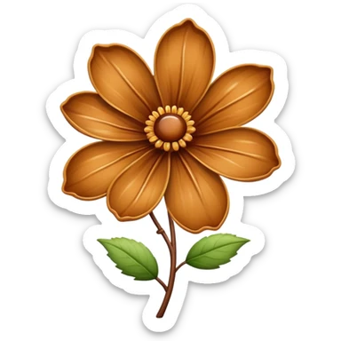 brown caramel flower beautiful finish  sticker