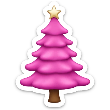 Pink chrismas tree sticker