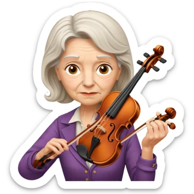 OLD FEMALE VIOLINIST sticker