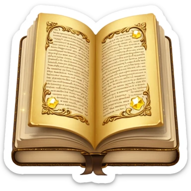 open book with sparkl sticker
