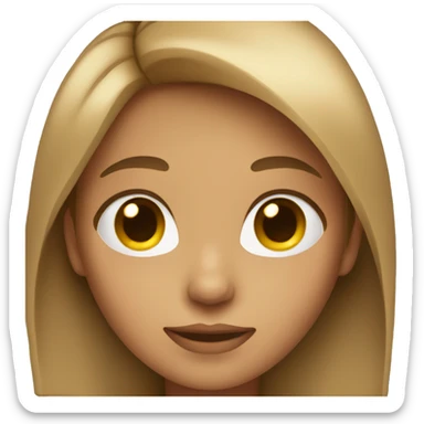 girl with short lite brown hear sticker