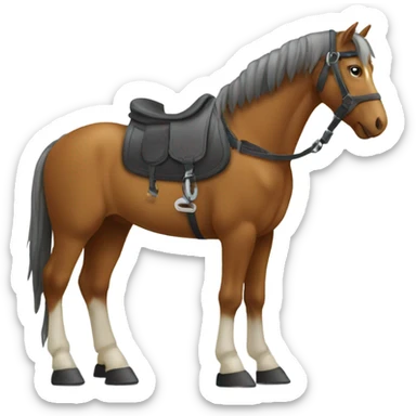 Horse wearing boots sticker