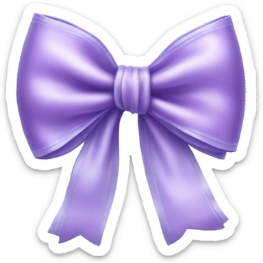 Realistic lilac silk bow sticker