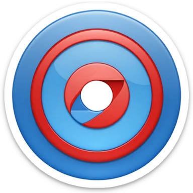 circle diagram 98% blue 2% red sticker
