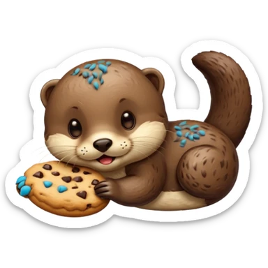 otter bite cookie sticker