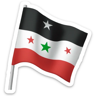 Syria flag 3 stars  sticker