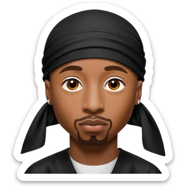 2Pac only face and durage sticker