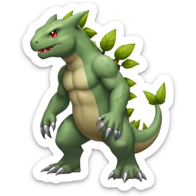 Larvitar-Axed-hybrid-Fakémon-creature (full body) sticker