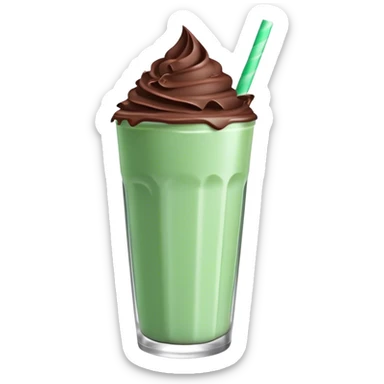Mint chocolate shake sticker
