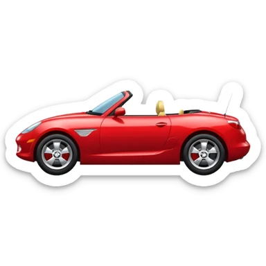 red convertible car emoji sticker