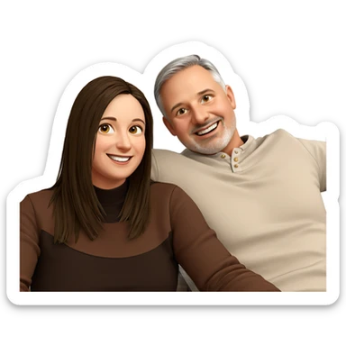 smiling couple portrait outdoors sticker