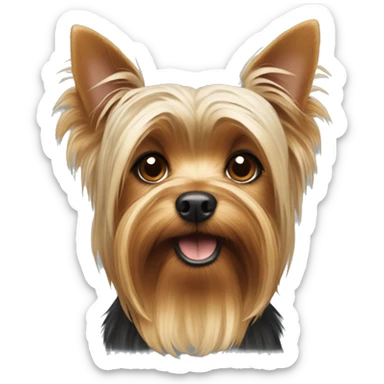 Yorkshire Terrier With hanging ears sticker
