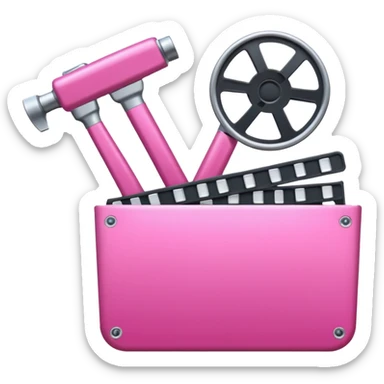 cinema pink tools sticker
