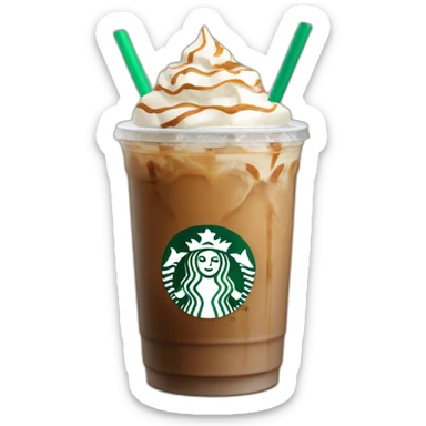 Starbucks iced coffee latte with flat sip top sticker