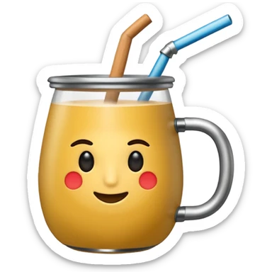 Dibujito tomando mate argentino sticker