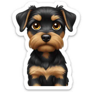 yorkshire 4 meses con anteojos sticker