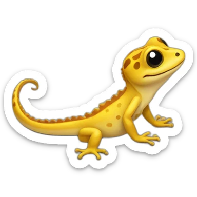 Gecko with mustard color shades sticker