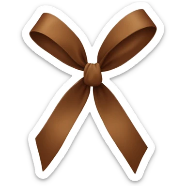 Brown bow sticker