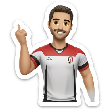 homem gordinho brando com camiseta do sao paulo sticker