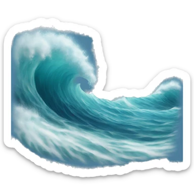 realistic ocean wave sticker