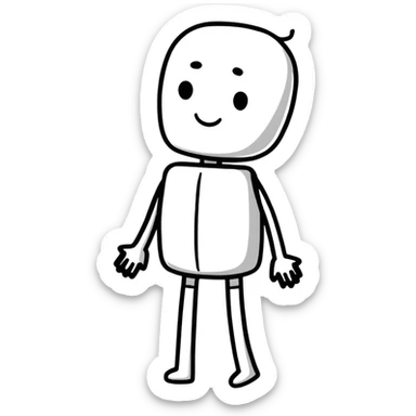 sticker style stick figure sticker