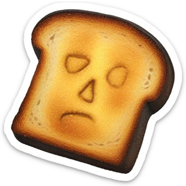 A slice of burnt toast sticker