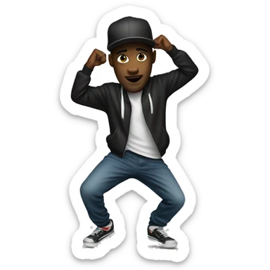 Hiphop dancer sticker