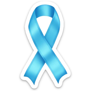 light blue ribbon sticker