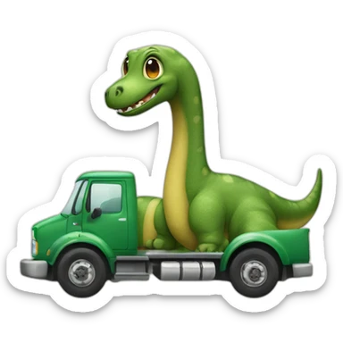 Diplodocus en forme de camion sticker