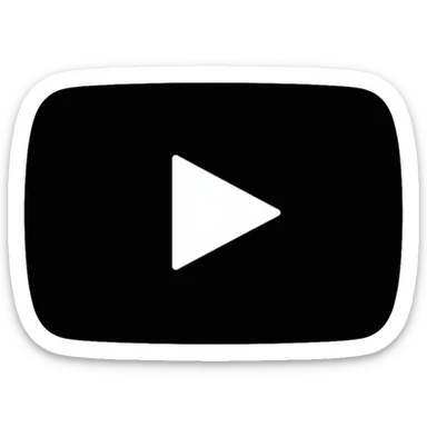 YouTube Shorts logo, black vertical rectangle with rounded corners and white play button in the center sticker