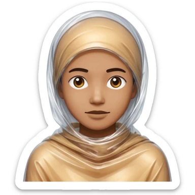 Human wrapped in plastic wrap sticker