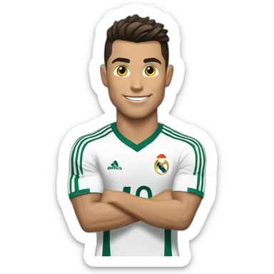 Cristiano Ronaldo with is wif sticker