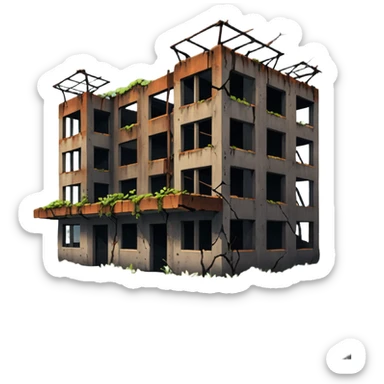 Dystopian Apocalyptic Aesthetic Scenery Deco sticker