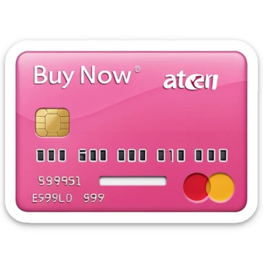 pink buy now pay later sticker