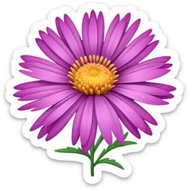aster flower  sticker