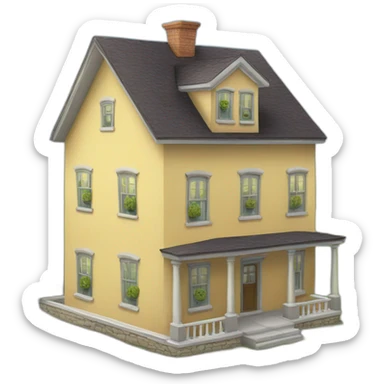 Home avec une petite moustache au centre  sticker