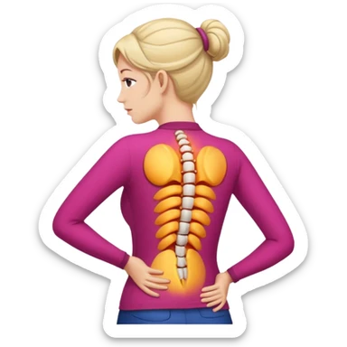 women back pain sticker