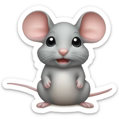  a cute little mouse sticker