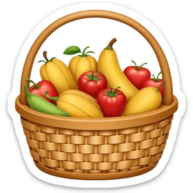generate an image for groccery products basket sticker