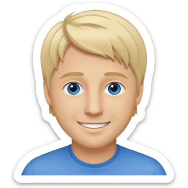 Kian Egan blonde hair, blue eyes sticker