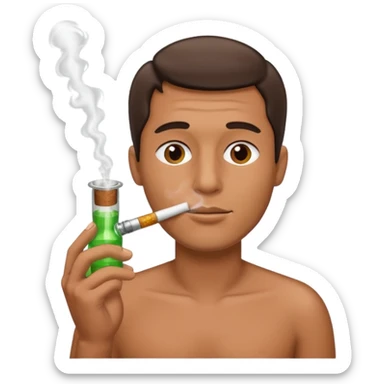 Man smoking bong  sticker