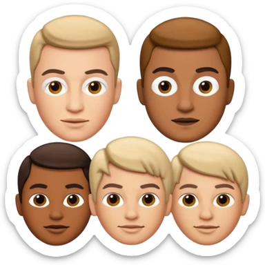 GQ magazine cover with a Memoji-style cartoon version of the person in the reference image, in iOS Apple emoji style sticker