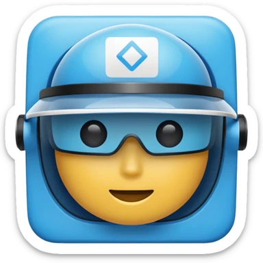 blue square, It needs to say the words "visor" sticker